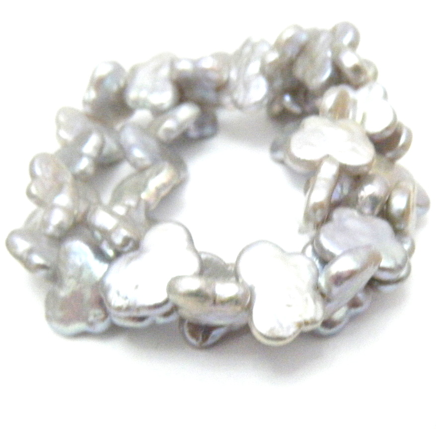 Silver Butterfly  Pearls